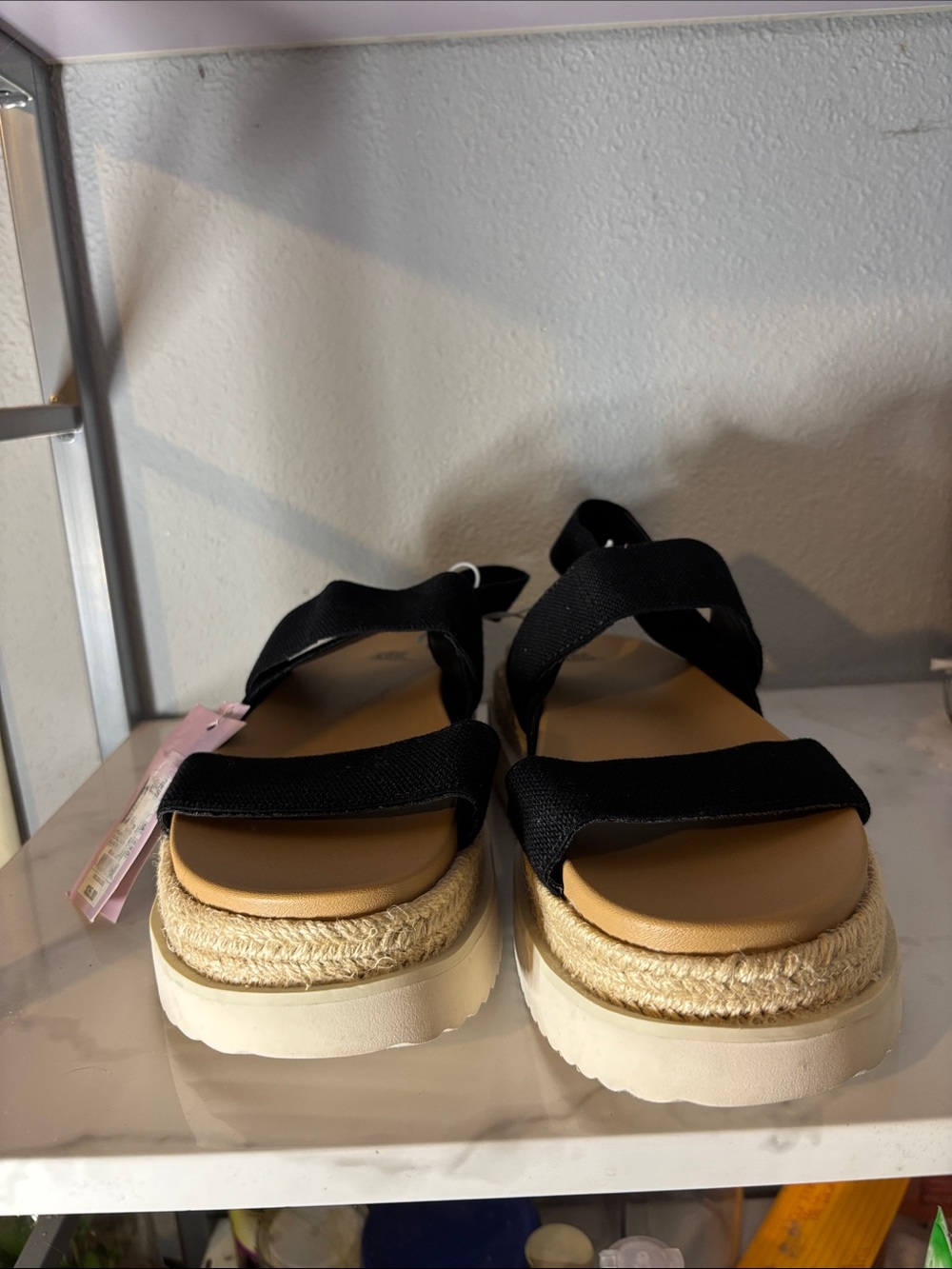wild fable Black Platform Espadrille Sandals with Straps